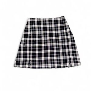 PacSun Black and White Plaid Mini Skirt